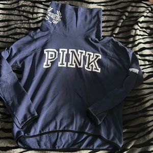 Victoria secret PINK cowl neck sweatshirt blue size large